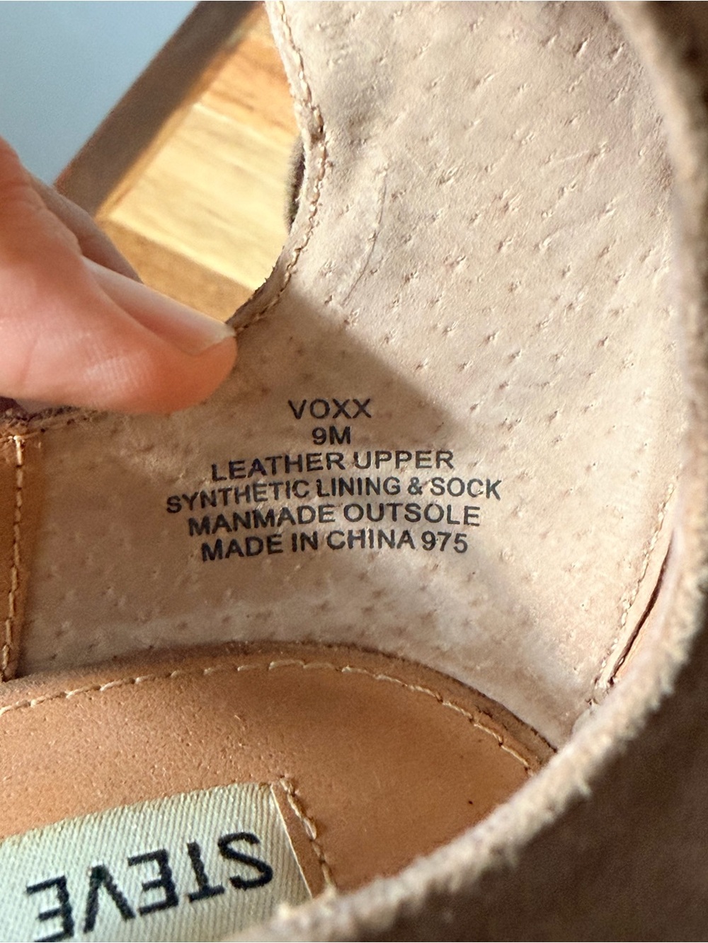 Steve Madden Beige/Tan Suede Lace-Up Block Heel Pumps - Picture 11 of 15